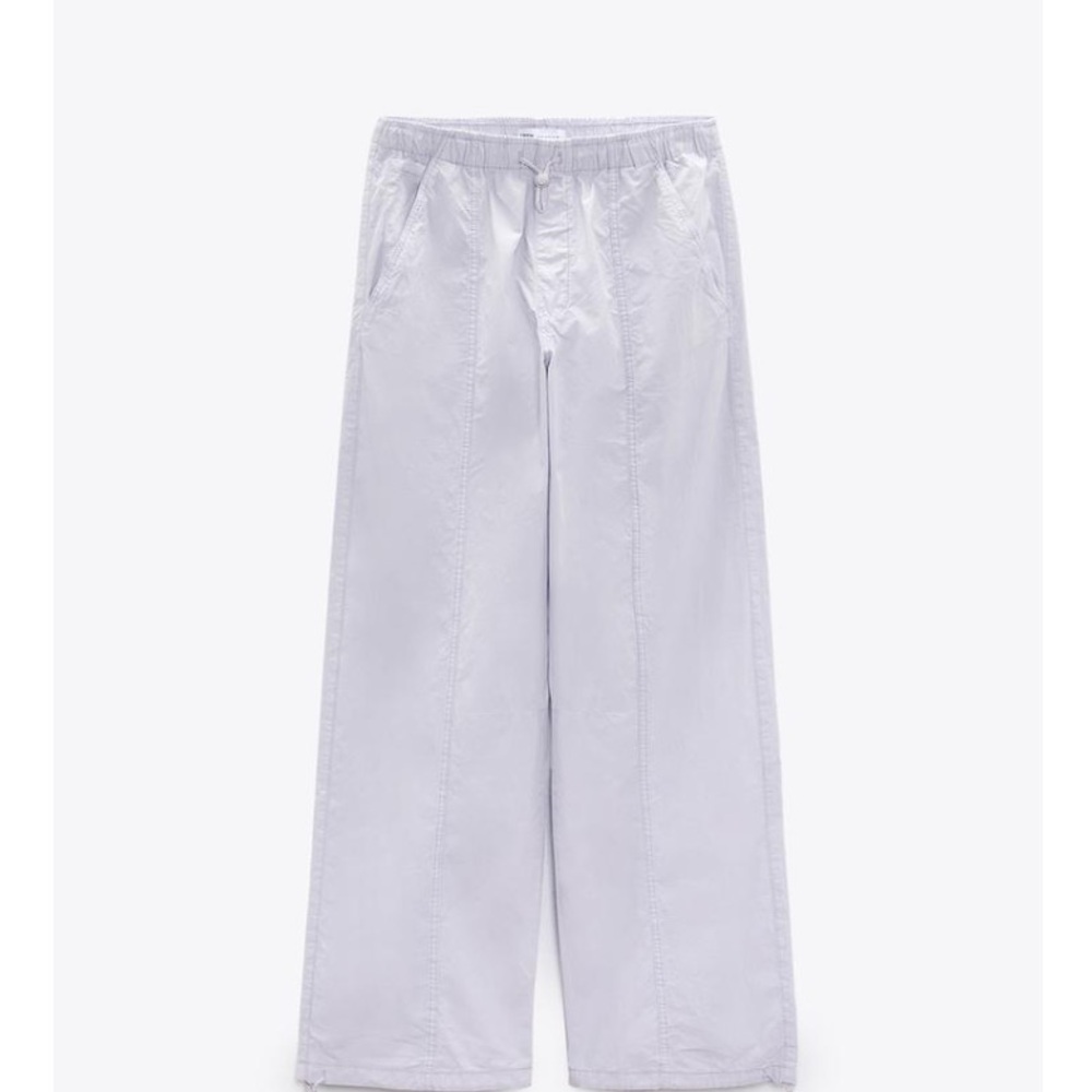 Zara light purple parachute pants